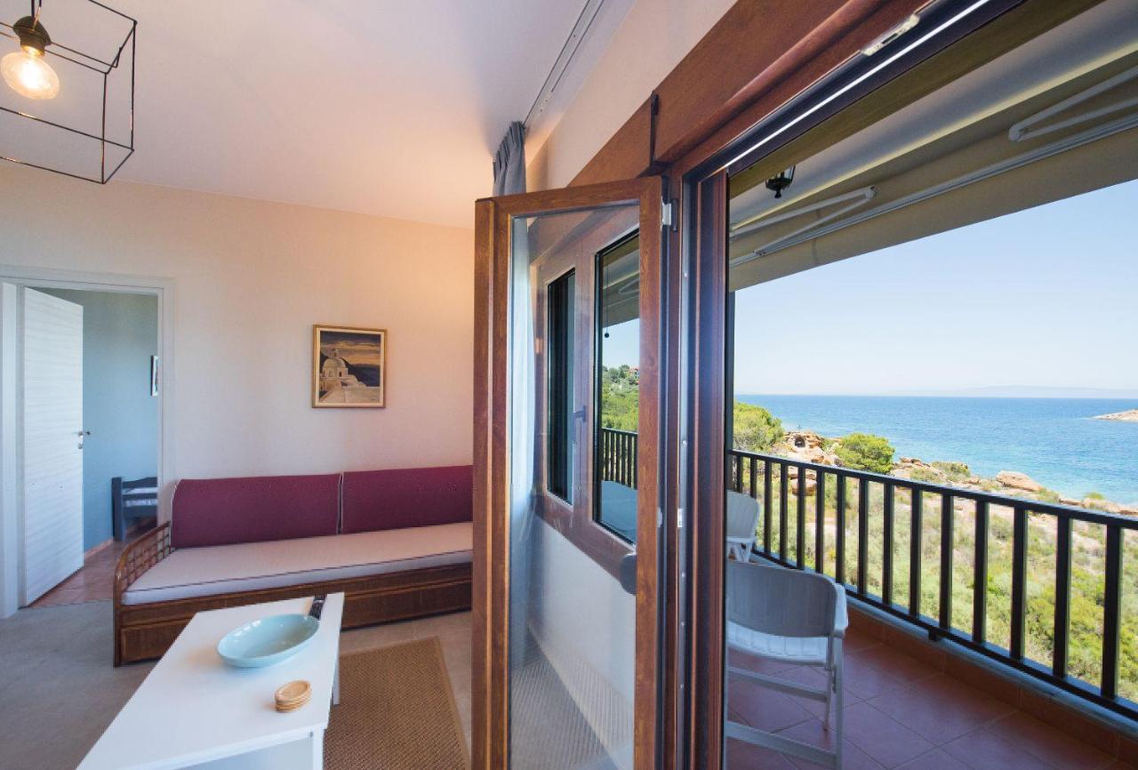 Nereus & Oceanus Beachfront Apartments, Lagonisi Beach #Feelslikehome Ormos Panagias Exteriér fotografie